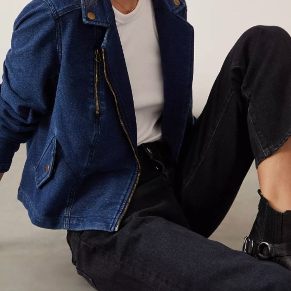 Pilcro by Anthropologie Denim Moto Jacket NWOT XS